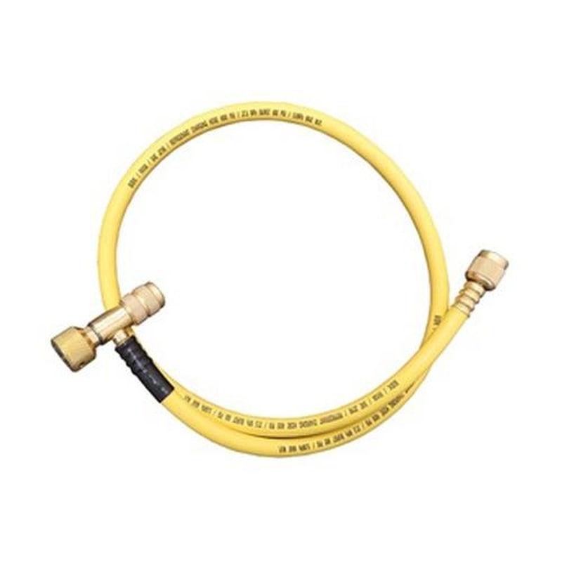 エスコ EA101TB-13 90cm/R32・R410Aバルブ付チャージングホース/黄 1個（ご注文単位1個）【直送品】