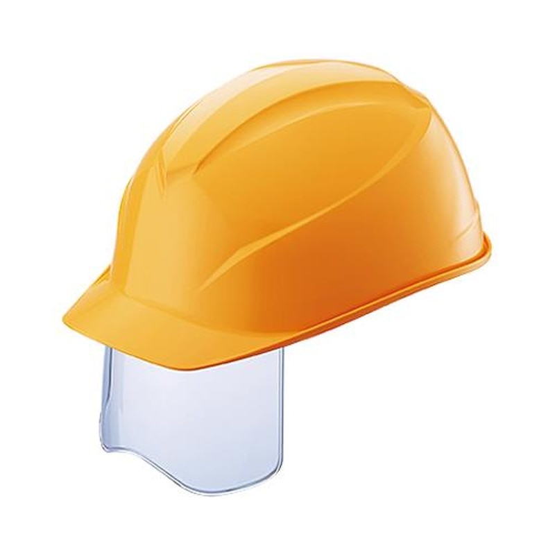 エスコ EA998BB-107 ヘルメット(エアライトS/シールドレンズ付/黄) 1個(ご注文単位1個)【直送品】