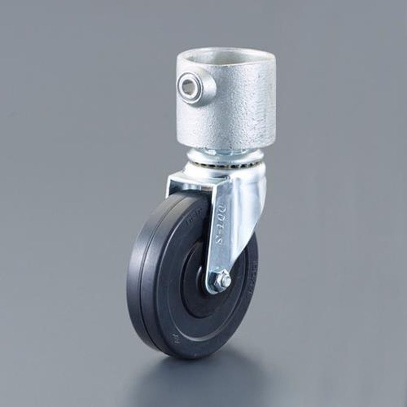 エスコ EA948TF-111 パイプジョイント(φ100キャスター/ゴム) 1個（ご注文単位1個）【直送品】