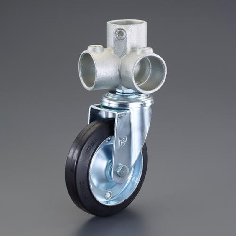 エスコ EA948TF-123 パイプジョイント(φ150キャスター/ゴム/コーナー型) 1個（ご注文単位1個）【直送品】