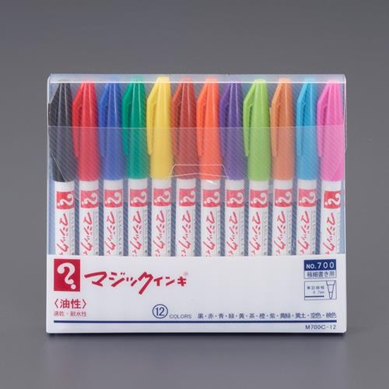 エスコ EA765MJ-20 12本組/極細マジックインキ 1個(ご注文単位1個)【直送品】
