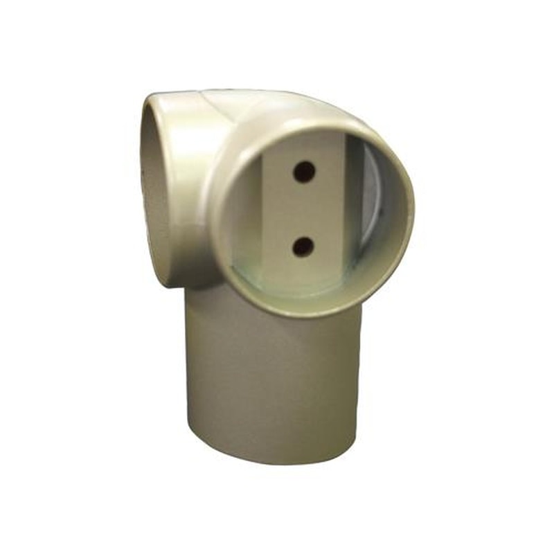 エスコ EA951EL-253 φ35mm手すり用コーナーブラケット(シルバー) 1個(ご注文単位1個)【直送品】