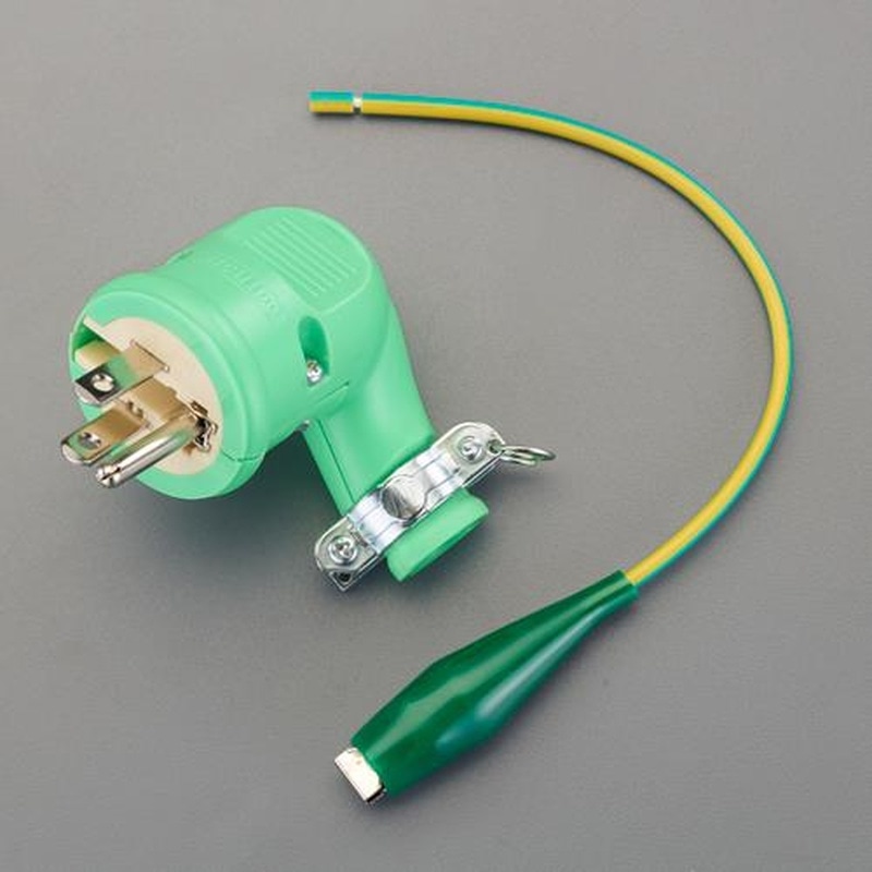 エスコ EA940BA-38 AC100V/15AL型プラグ(2P・接地2P兼用) 1個(ご注文単位1個)【直送品】