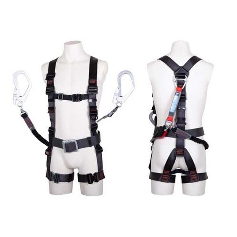 エスコ EA998FF-56 墜落制止用器具(フルハーネス/巻取式ツインランヤード付) 1個(ご注文単位1個)【直送品】