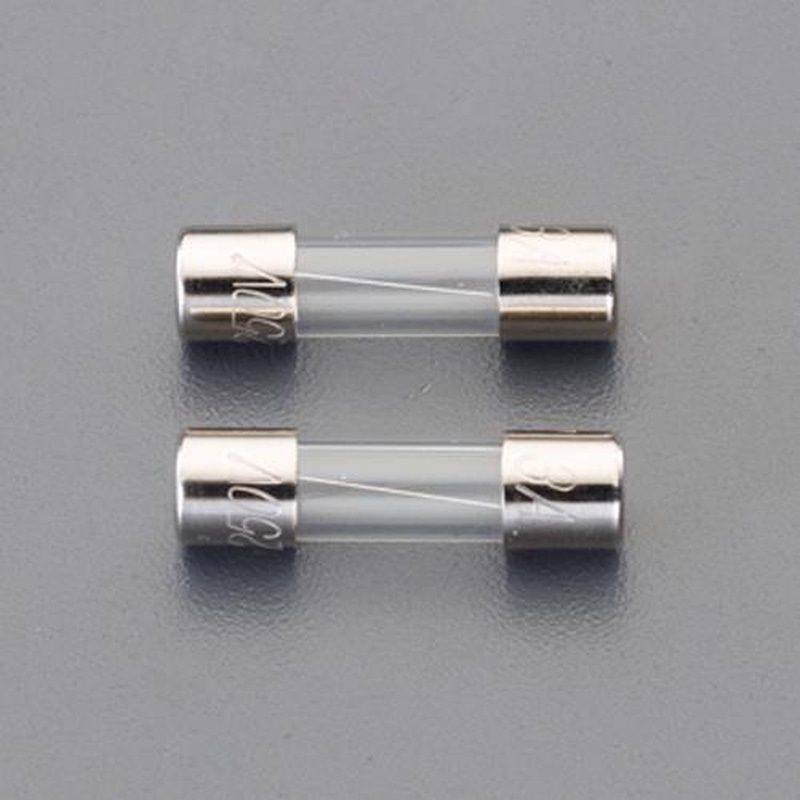 エスコ EA758ZX-375 250Vx5.0A/φ5.2mm管ヒューズ(B種溶断/2本) 1個（ご注文単位1個）【直送品】