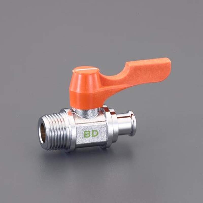 エスコ EA425BE-400 R1/2”x12.0mmミニボールバルブ(ドレン/RoHS対応) 1個(ご注文単位1個)【直送品】