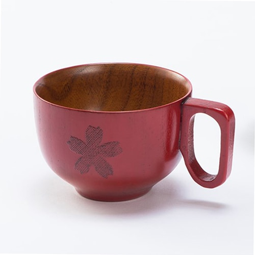 山下工芸 木製スープカップ 桜 根来 41023890 1個（ご注文単位1個）【直送品】