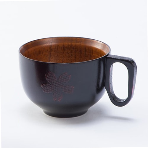 山下工芸 木製スープカップ 桜 曙 41023910 1個（ご注文単位1個）【直送品】