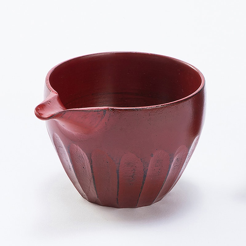 山下工芸 木製菊彫片口酒器 根来 41024630 1個（ご注文単位1個）【直送品】