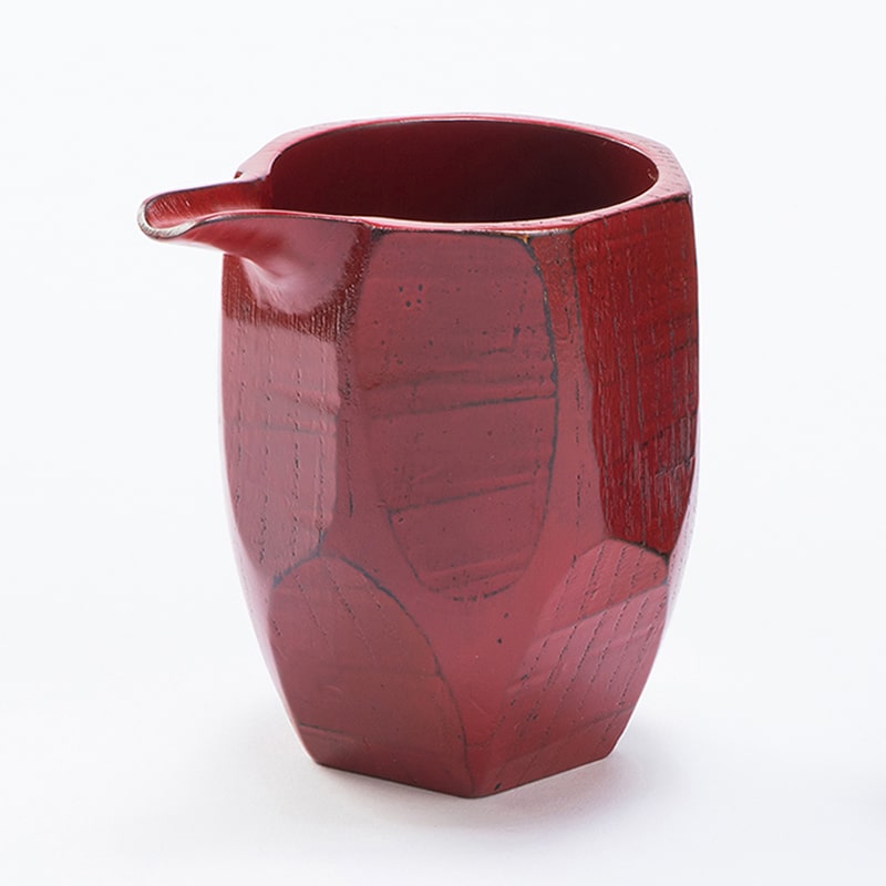 山下工芸 木製亀甲片口酒器 根来 大 41024650 1個（ご注文単位1個）【直送品】