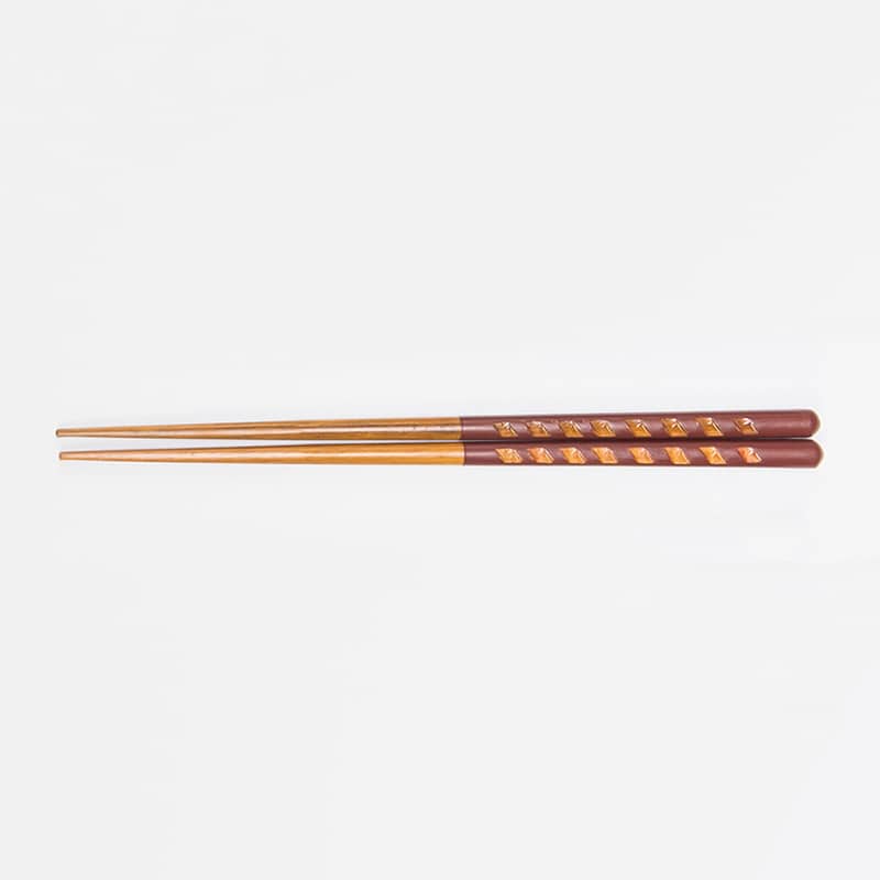 山下工芸 木製稲穂箸 赤 27028650 1組（ご注文単位1組）【直送品】