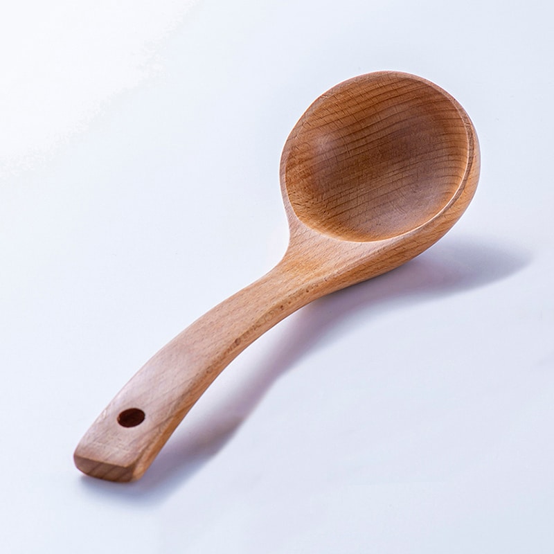 山下工芸 お玉 ブナ 持手カーブ 26022790 1本（ご注文単位1本）【直送品】