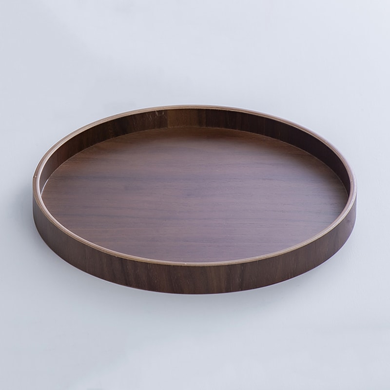 山下工芸 丸盆 ウォールナット S 23761000 1枚（ご注文単位1枚）【直送品】