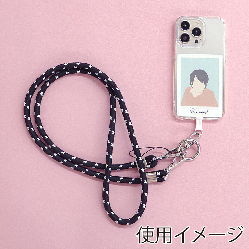 ハピラ ウィズフェイブ マルチストラップ スマホショルダー WFV03BK ブラック 1個（ご注文単位5個）【直送品】