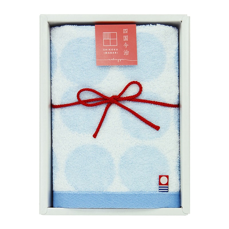 林 今治ギフト 華音 ウォッシュタオル ドット GI052700 1個（ご注文単位5個）【直送品】