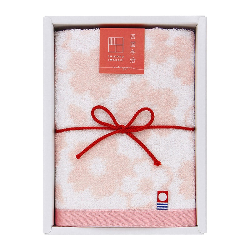 林 今治ギフト 華音 ウォッシュタオル サクラ GI052900 1個（ご注文単位5個）【直送品】