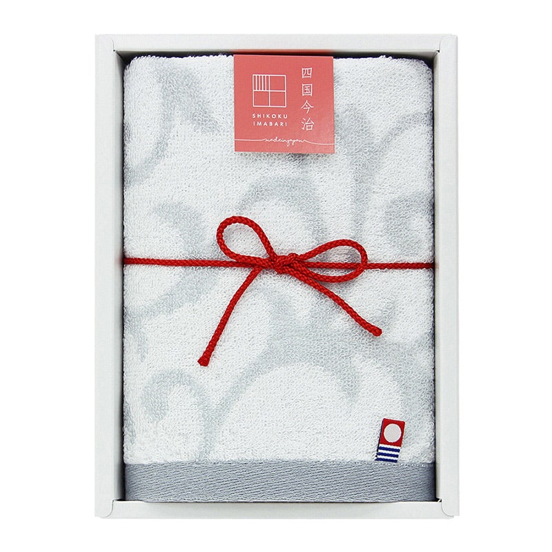 林 今治ギフト 華音 ウォッシュタオル リーフ GI053100 1個（ご注文単位5個）【直送品】