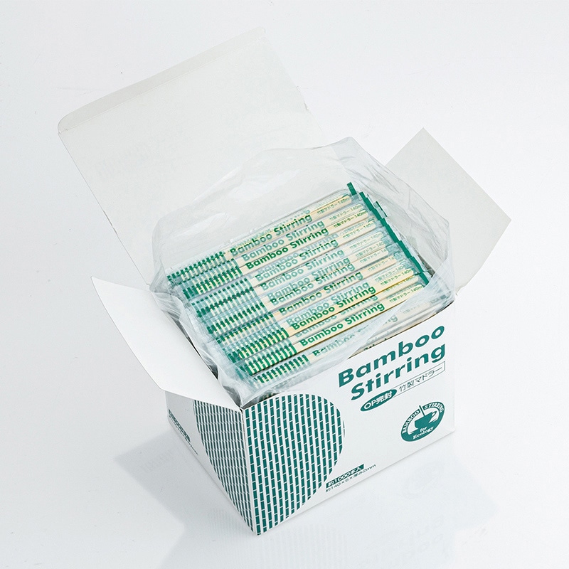 明海 OP完封竹マドラー 140mm MK113 1箱(ご注文単位10箱)【直送品】