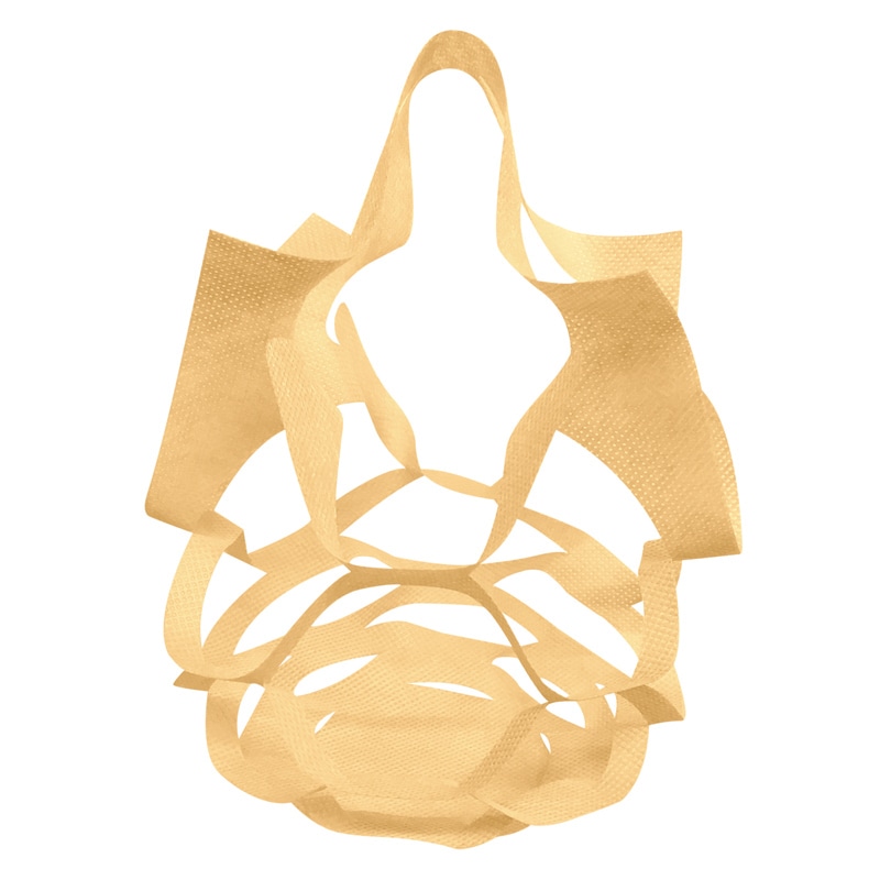 エスパック エコバッグ アミタイ SS KPS-SS-2 キャメル 200枚/袋（ご注文単位16袋）【直送品】