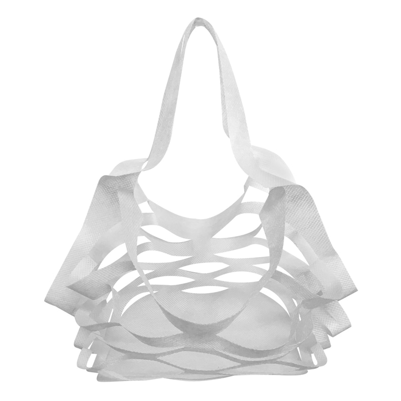 エスパック エコバッグ　アミタイ M KPS-M-4　ホワイト 1袋（ご注文単位10袋）【直送品】