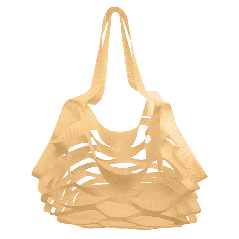 エスパック エコバッグ アミタイ L KPS-L-2 キャメル 100枚/袋（ご注文単位20袋）【直送品】