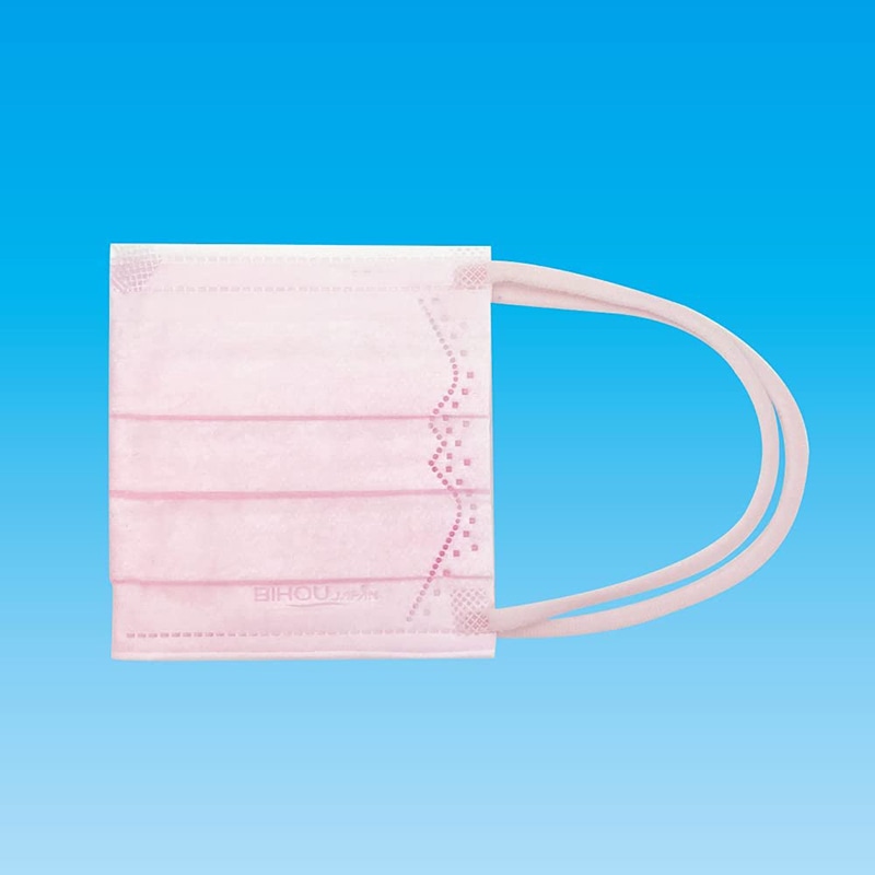 エスパック 簡単マナーマスク　つまんでUPダウン 小さめサイズ　ピンク　個包装 ES05 5枚入/袋（ご注文単位144袋）【直送品】