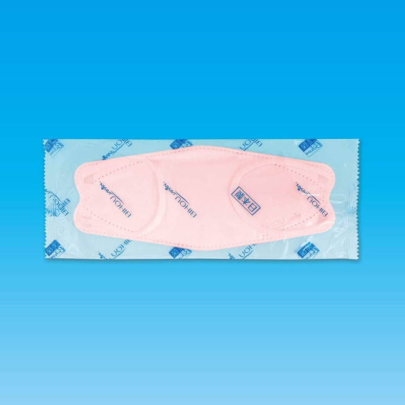 エスパック やさしいマスク 3D立体型 ジュニアサイズ ピンク 個包装 DKP5 5枚入/袋(ご注文単位200袋)【直送品】