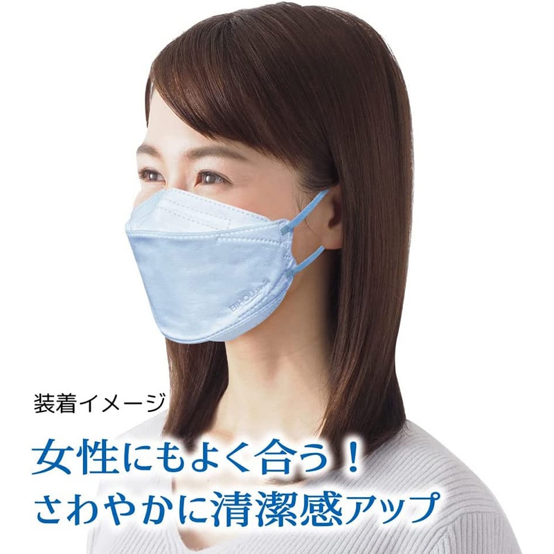 エスパック やさしいマスク　3D立体型 標準　ライトブルー　個包装 DS5 5枚入/袋（ご注文単位200袋）【直送品】