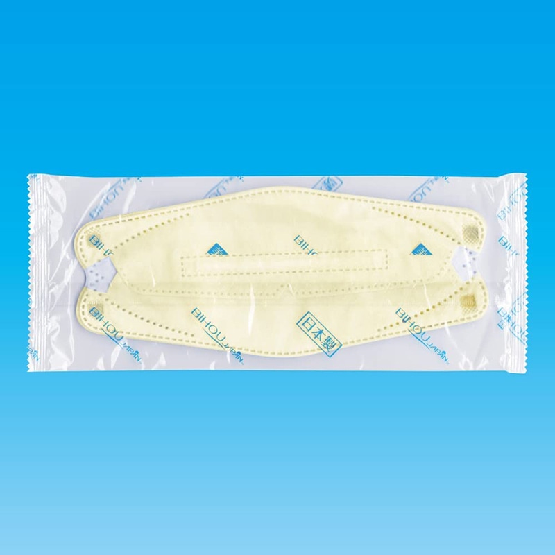 エスパック やさしいマスク　3D立体型 標準　イエロー　個包装 DY5 5枚入/袋（ご注文単位200袋）【直送品】