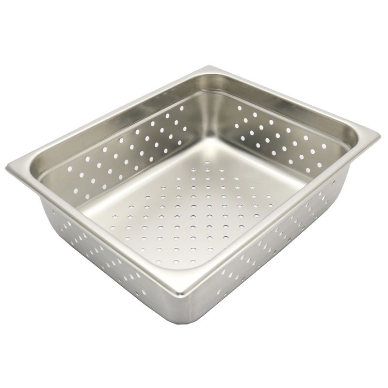 スギコ産業 18-8 スーパーデラックスパン 穴明 1/2サイズ H100mm SA2129-SH-1524SWP 1個(ご注文単位1個)【直送品】