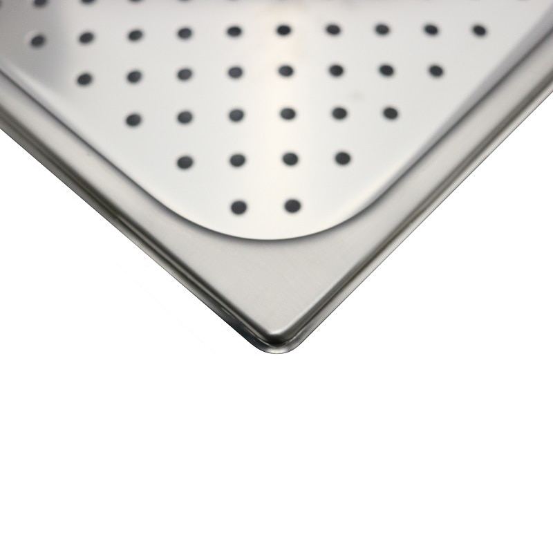 スギコ産業 18-8 スーパーデラックスパン 穴明 1/2サイズ H100mm SA2129-SH-1524SWP 1個(ご注文単位1個)【直送品】