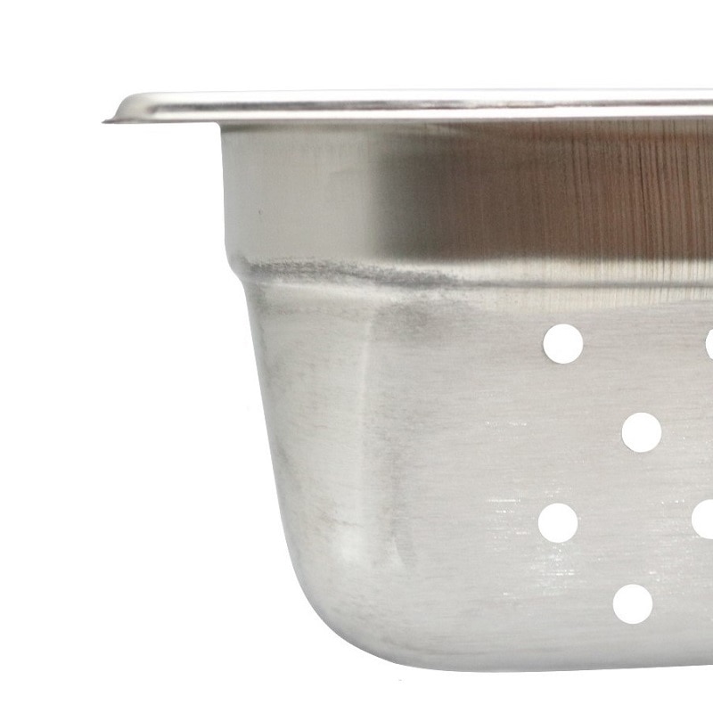 スギコ産業 18-8 スーパーデラックスパン 穴明 1/2サイズ H100mm SA2129-SH-1524SWP 1個(ご注文単位1個)【直送品】