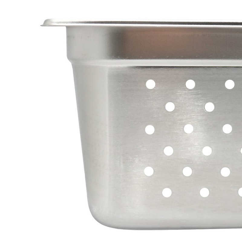 スギコ産業 18-8 スーパーデラックスパン 穴明 1/2サイズ H150mm SA2130-SH-1526SWP 1個(ご注文単位1個)【直送品】