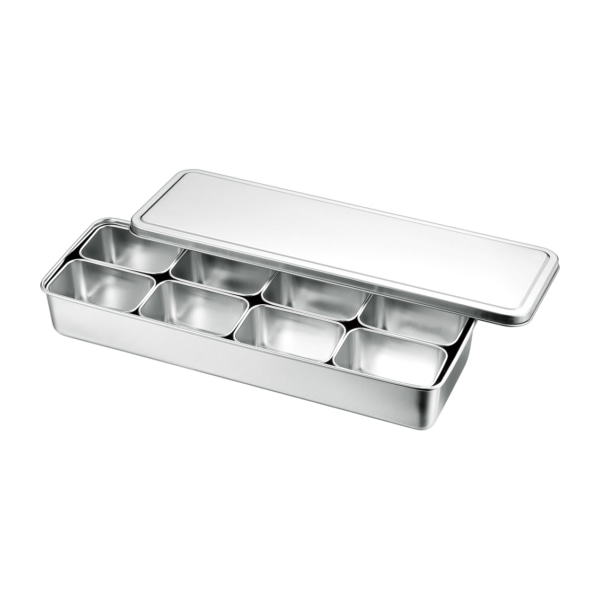 赤川器物製作所 AG 18-8 ミニ調味料入 横長 8ヶ入 017020005 1個(ご注文単位1個)【直送品】