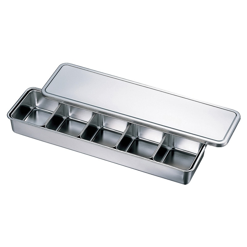 小分けバット 5コ入 長型 W545×D152×H63mm 1個(ご注文単位1個)【直送品】