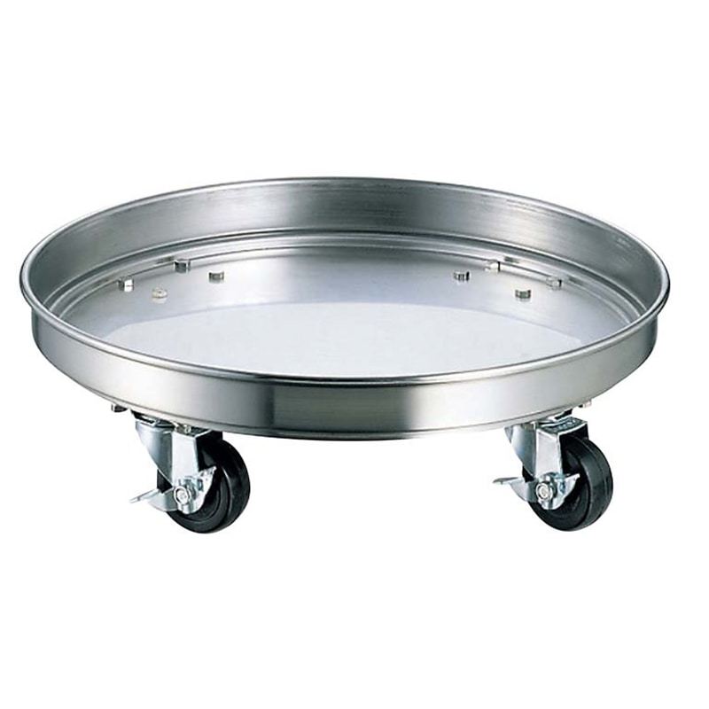 18-8 寸胴用運搬台車 30cm用 ゴムキャスター KM-30 1個(ご注文単位1個)【直送品】