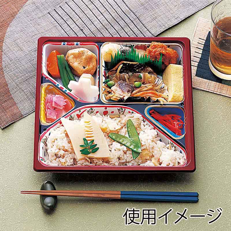 アヅミ産業 幕の内弁当容器 本体 T-70-B 陶 50枚/袋(ご注文単位16袋)【直送品】