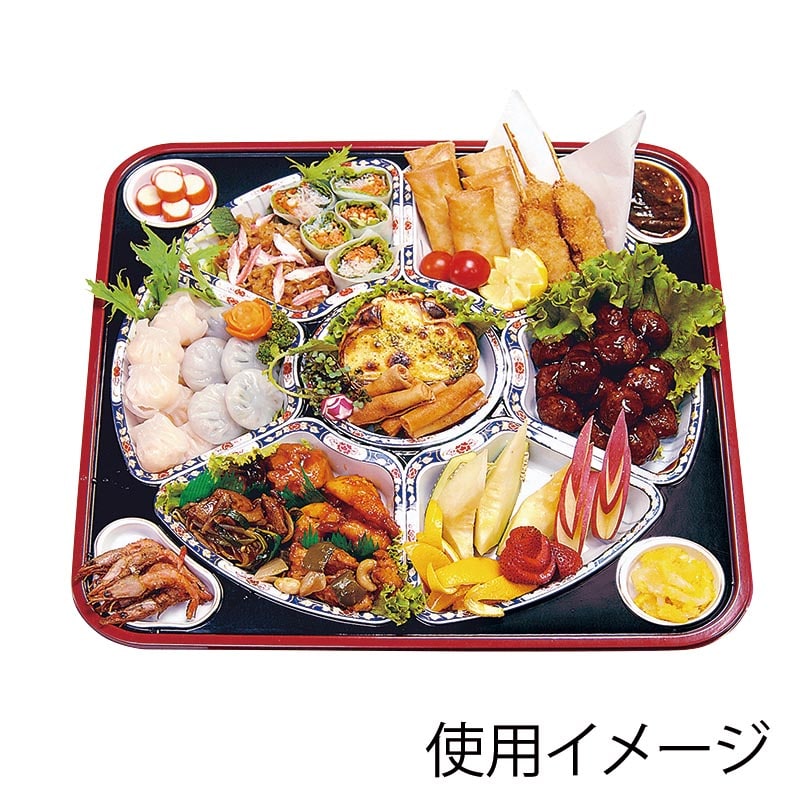 アヅミ産業 オードブル容器　本体・蓋セット TO-460　有田　紺 TO460S-1 10セット/箱（ご注文単位8箱）【直送品】