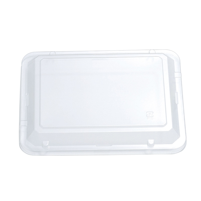 アヅミ産業 幕の内弁当容器 外嵌合蓋 T-80-60-F 透明 50枚/袋(ご注文単位16袋)【直送品】