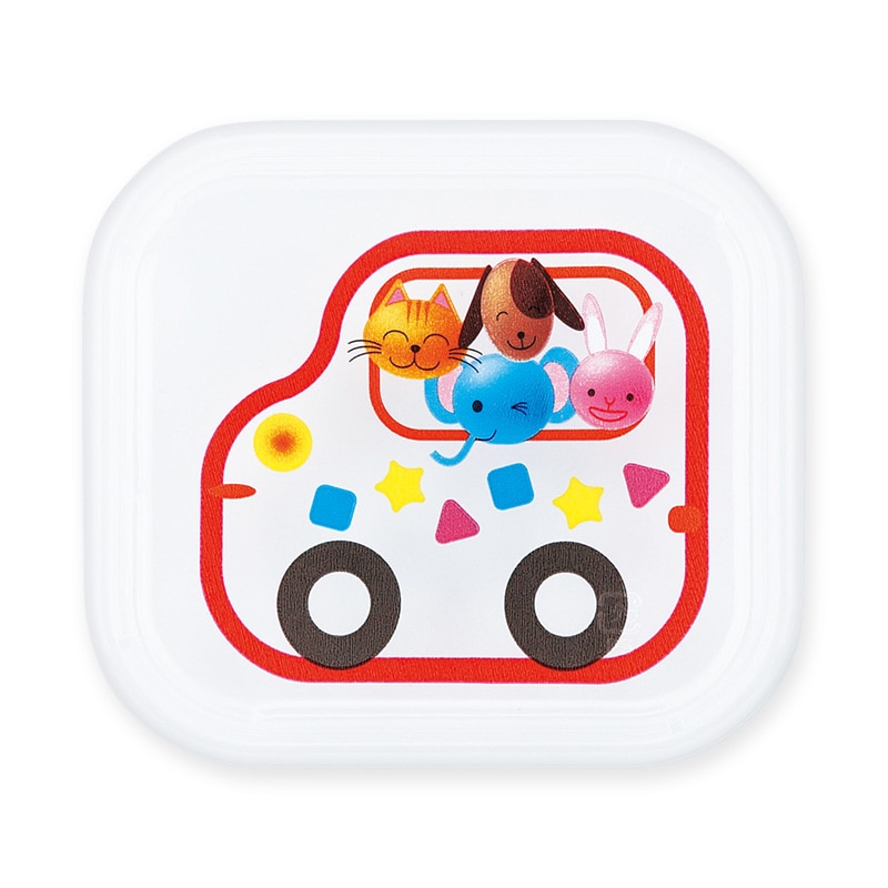 アヅミ産業 子ども弁当容器セット YF-5　A なかよし 50セット/袋（ご注文単位12袋）【直送品】