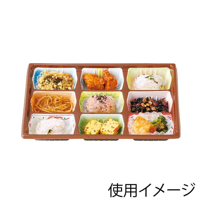 アヅミ産業 幕の内弁当容器 本体 T-90-60-C 50枚/袋(ご注文単位12袋)【直送品】