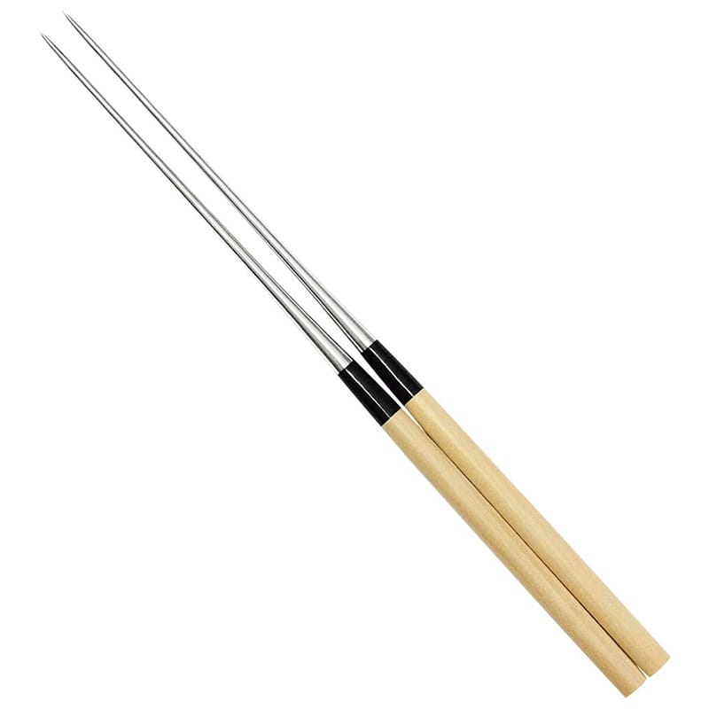 本焼ステンレス　朴柄盛箸　210mm NO.21021  1個（ご注文単位1個）【直送品】