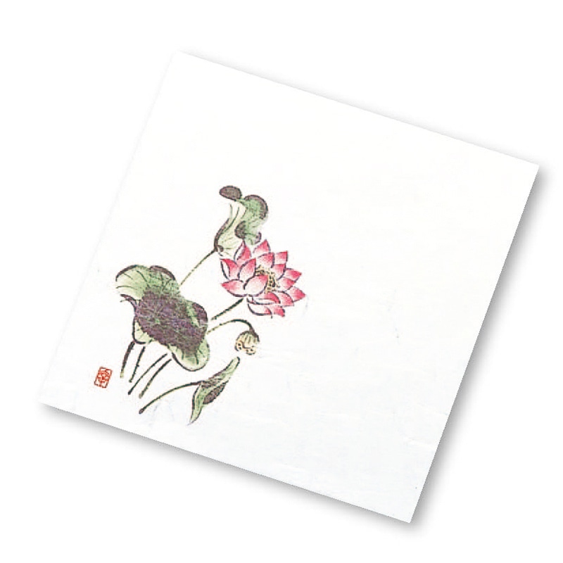 >アーテック ニュー四季懐紙 4寸 NS-27 はす 1冊(ご注文単位1冊)【直送品】