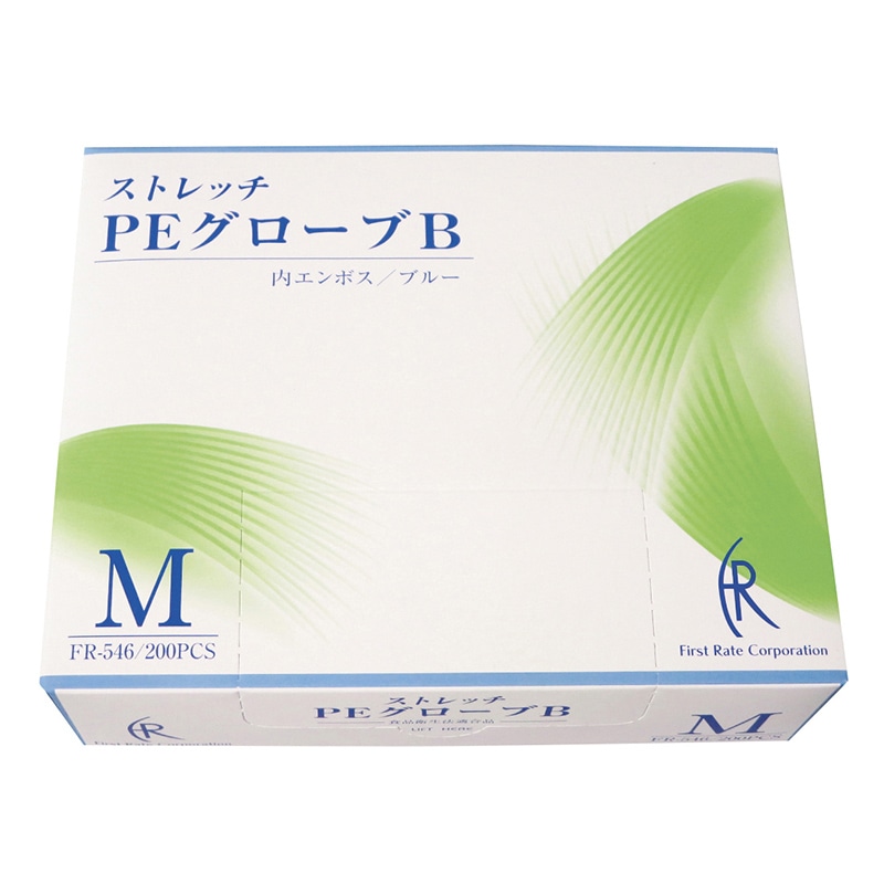 ストレッチPEグローブB ブルー FR-546 M 200枚入 /箱(ご注文単位40箱)【直送品】