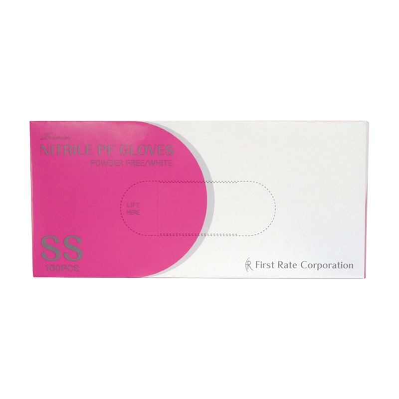 プレミアニトリルPFグローブ ホワイト FR-855 SS 100枚入 10個/箱(ご注文単位1箱)【直送品】