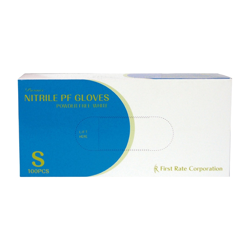 プレミアニトリルPFグローブ　ホワイト FR-856　S　100枚入  10個/箱（ご注文単位1箱）【直送品】