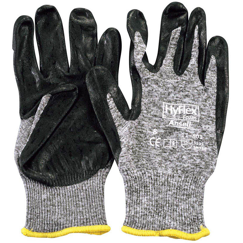 ハイフレックス　フォームグレー手袋　11-801 S　1双  1個（ご注文単位1個）【直送品】