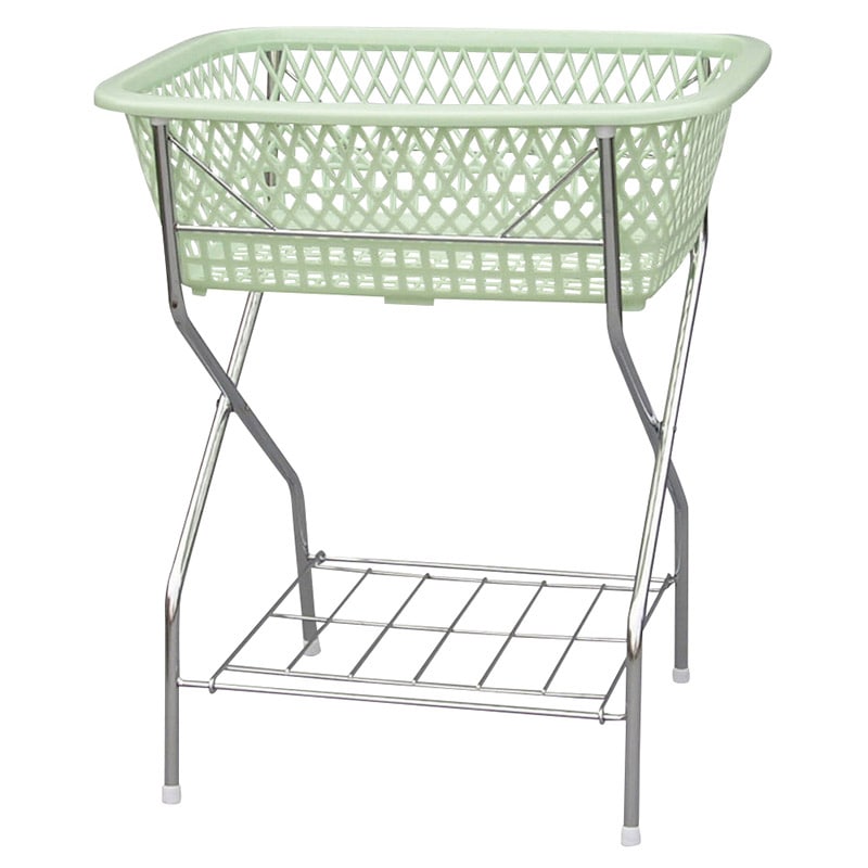 脱衣カゴ　1段・棚付 W500×D360×H570mm  1個（ご注文単位1個）【直送品】