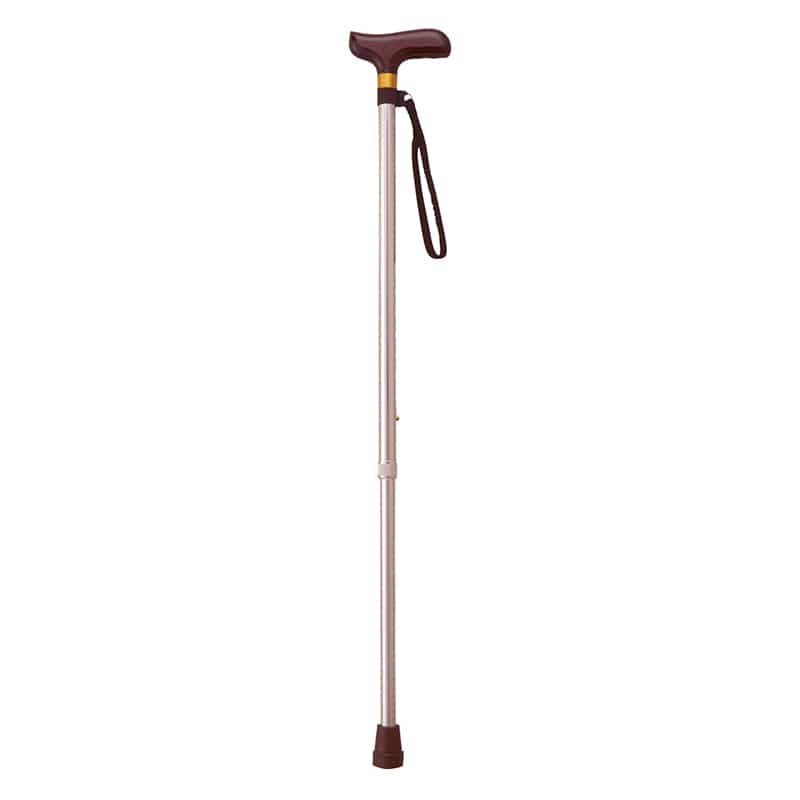 ステッキ　アルミ製　伸縮式L-1　ライトブラウン   1個（ご注文単位1個）【直送品】