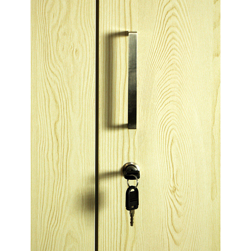 木扉スチールロッカー 3人用 オーク 1台（ご注文単位1台）【直送品】